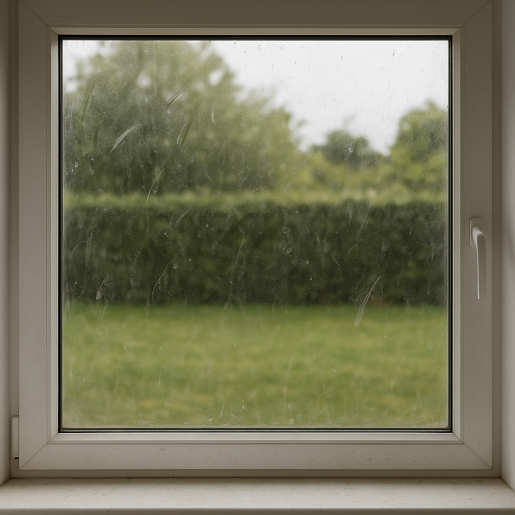 Avant nettoyage - Vitre sale